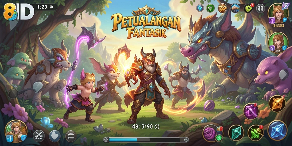 Tampilan gameplay 8ID yang memukau dan penuh aksi.