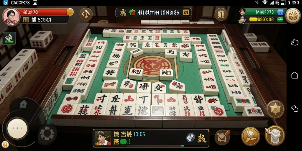Screenshot gameplay CACOR78 menampilkan tantangan Mahjong yang menarik.