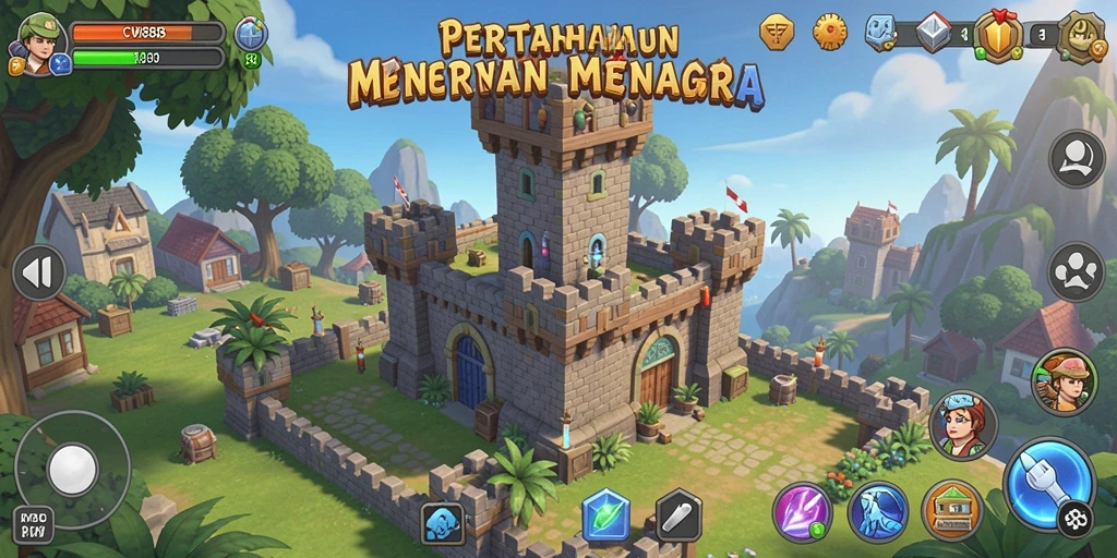 Tampilan gameplay menara pertahanan yang menegangkan di CW8888.