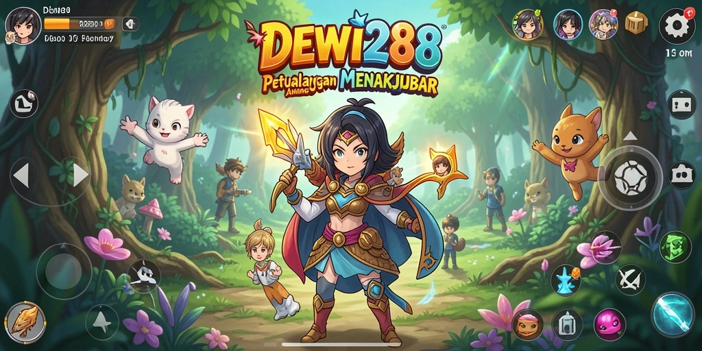 Screenshot DEWI288 menampilkan karakter anime dalam pertempuran seru.
