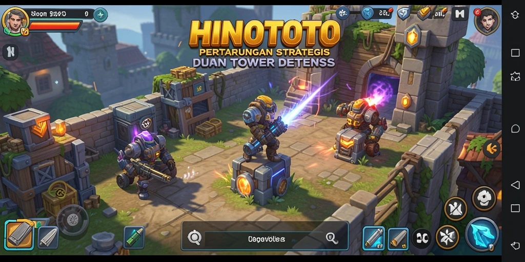 Gameplay seru HINOTOTO dalam genre Tower Defense.