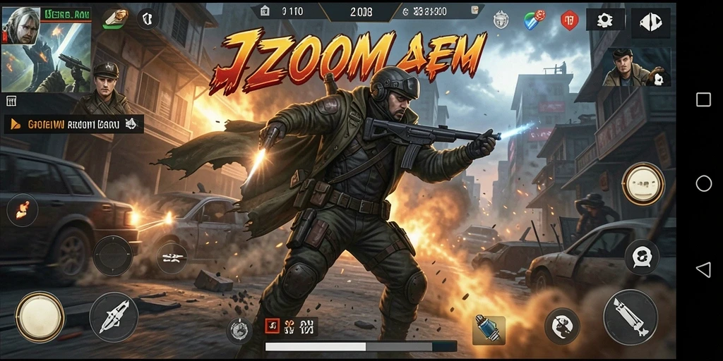 Tampilan aksi intens dalam gameplay J200M yang menegangkan.