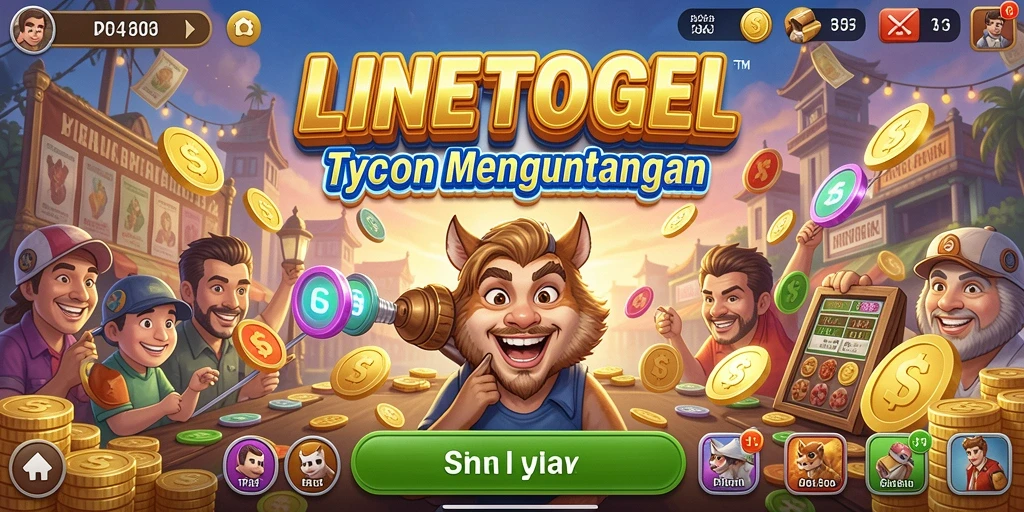 Tangkapan layar utama LINETOGEL menunjukkan gameplay Tycoon yang seru dan mendebarkan.