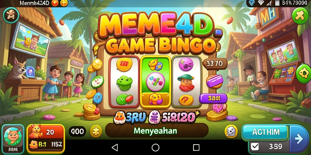 Tampilan gameplay seru MEME4D yang penuh warna dan interaksi.