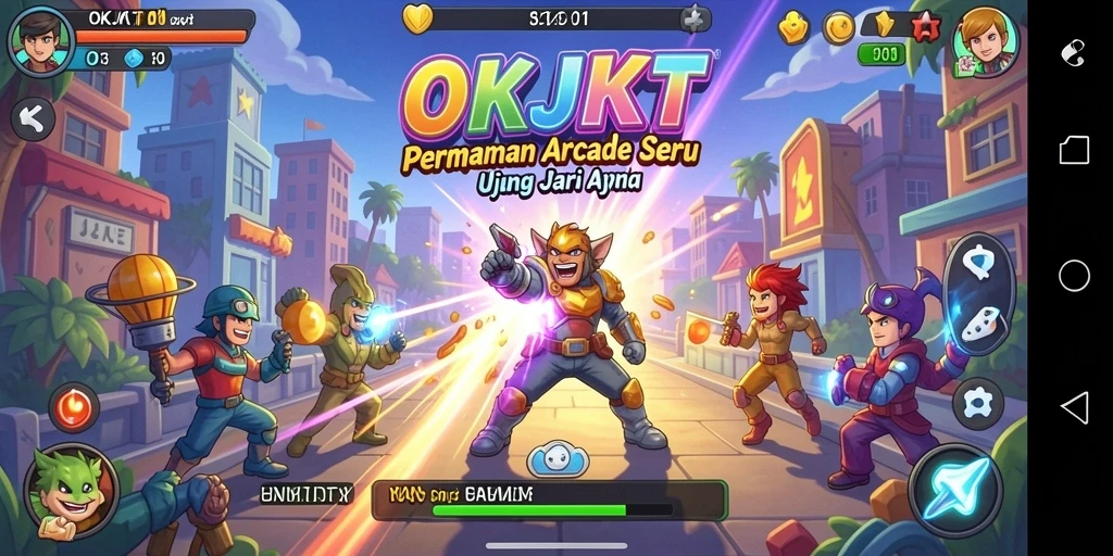 Screenshot gameplay OKJKT dengan grafis menawan dan aksi seru.