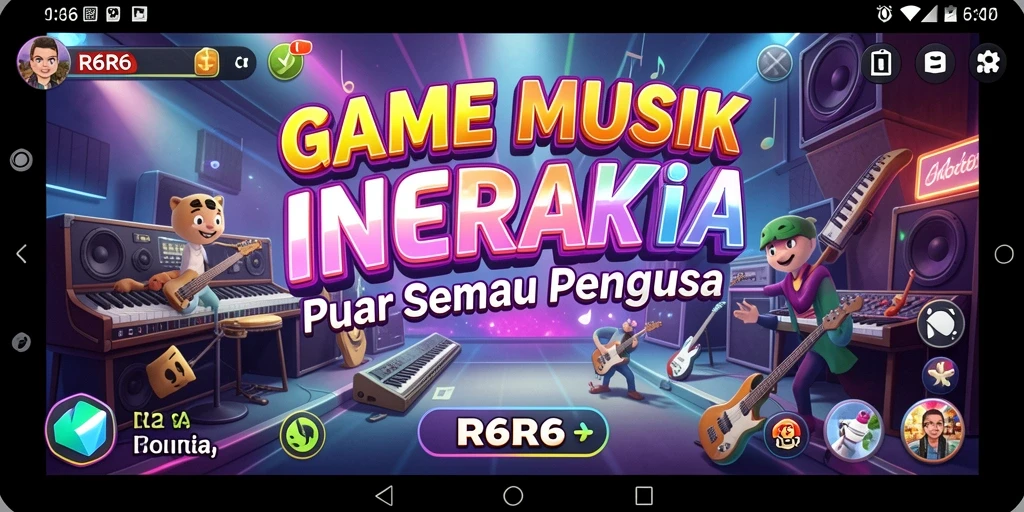 Tampilan gameplay seru R6R6 saat menantang teman.