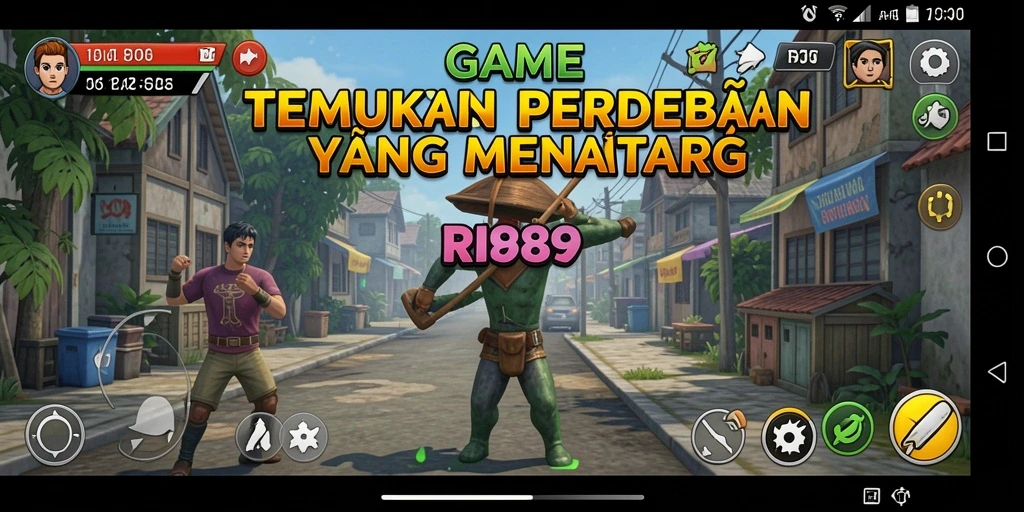 Tampilan gameplay RI889 dengan tantangan menemukan perbedaan.