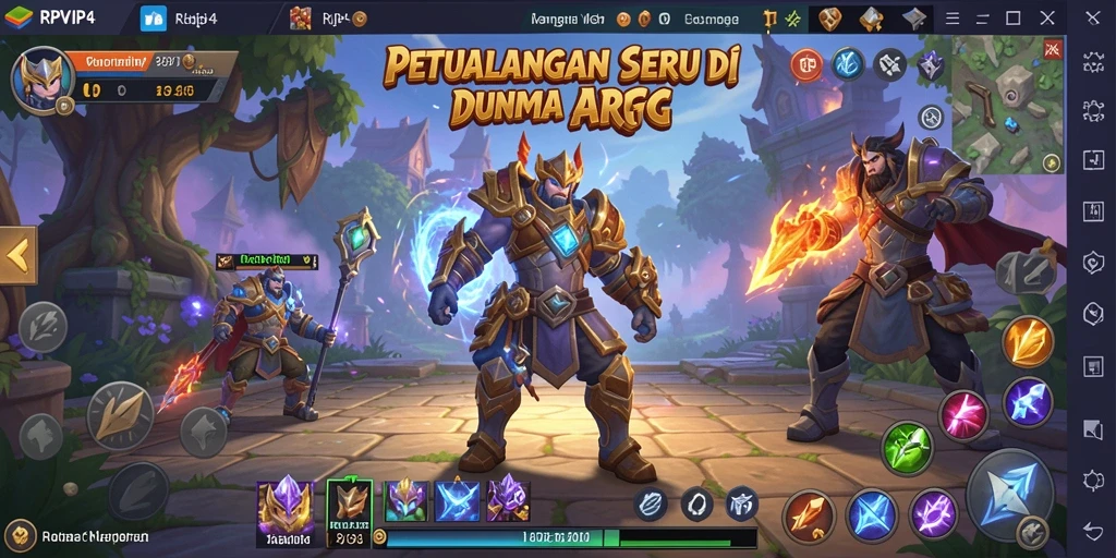 Tampilan gameplay RPVIP4 yang menakjubkan dalam pertarungan ARPG.