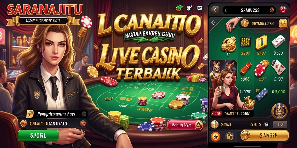 Tampilan seru gameplay Live Casino yang interaktif dan mendebarkan.
