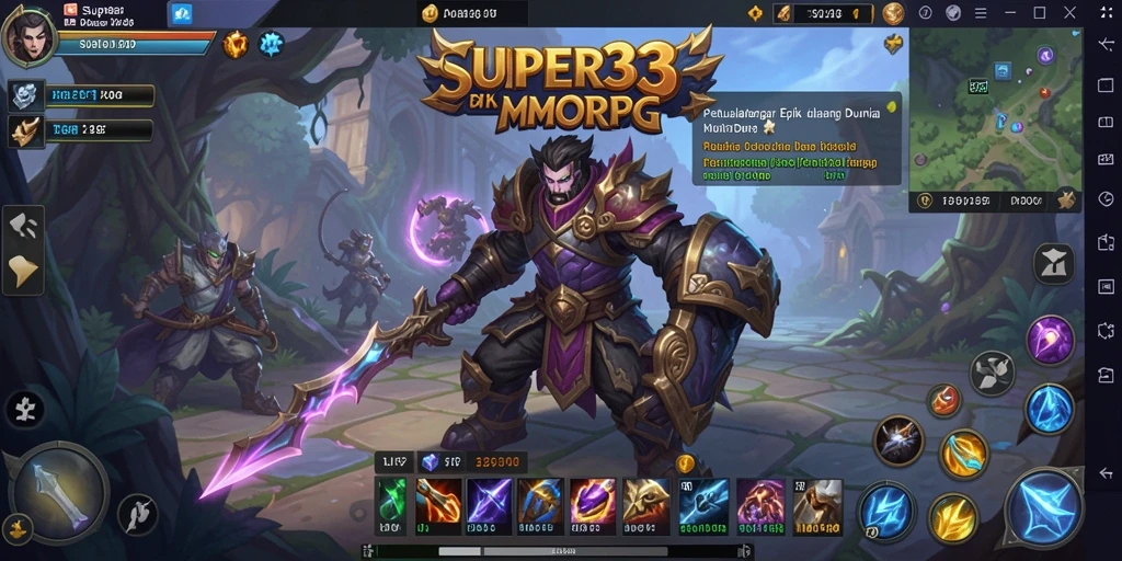 Tampilan gameplay SUPER33 yang menarik dalam petualangan MMORPG.